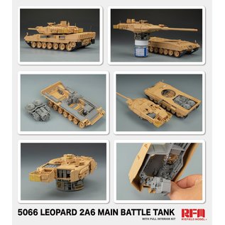 Ryefield Model German MBT Leopard 2A6 - w/Full Interior - 1:35
