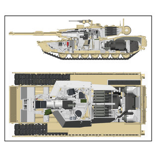 Ryefield Model US MBT M1A1/A2 Abrams - 2in1 w/full interior - 1:35