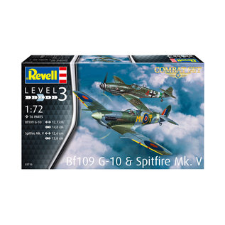 Revell Combat Set Messerschmitt Bf 109G-10 & Spitfire Mk.V - 1:72