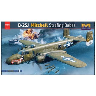 Hong Kong Models North American B-25J Mitchell "Strafing Babes" - 1:32