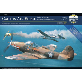 Arma Hobby Cactus Air Force F4F-4 Wildcat and P-400/P-39D Airacobra over Guadalcanal - Deluxe Set - 1:72