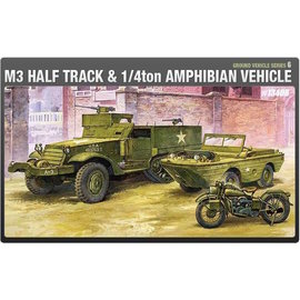 Academy Academy - M3 Half Track & 1/4ton Amphibian Vehicle - 1:72