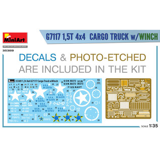 MiniArt U.S. 1,5t 4x4 G7117 Cargo Truck w/Winch - 1:35