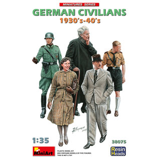 MiniArt German Civilians 1930-40s. Resin Heads - 1:35