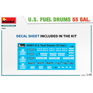 MiniArt U.S. Fuel Drums 55 Gal. - 1:48