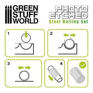 Green Stuff World Steel rolling set for PE-Parts - Rollstangen für Ätzteile