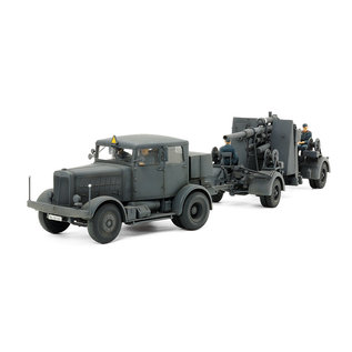 TAMIYA German Heavy Tractor SS-100 & 88mm Gun Flak37 Set - 1:48