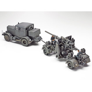 TAMIYA German Heavy Tractor SS-100 & 88mm Gun Flak37 Set - 1:48