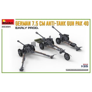 MiniArt German 7,5cm Anti-Tank Gun PaK 40 early production - 1:35