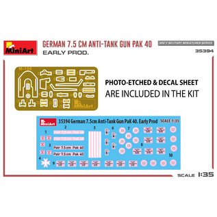 MiniArt German 7,5cm Anti-Tank Gun PaK 40 early production - 1:35