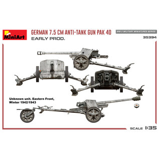 MiniArt German 7,5cm Anti-Tank Gun PaK 40 early production - 1:35