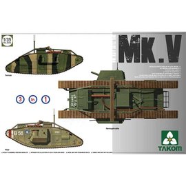 TAKOM TAKOM - WWI Heavy Battle Tank Mk V [3 in 1] Male, Hermaphrodite, Female - 1:35