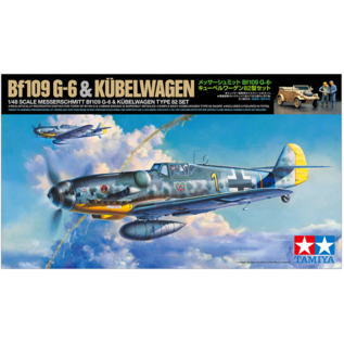 TAMIYA Messerschmitt Bf109 G-6 & Kübelwagen Type 82 Set - 1:48