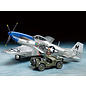 TAMIYA North American P-51D Mustang & 1/4 ton 4x4 Light Vehicle Set - 1:48