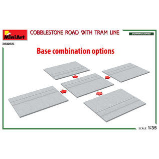 MiniArt Cobblestone Road with Tram Line - 1:35