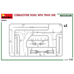 MiniArt Cobblestone Road with Tram Line - 1:35