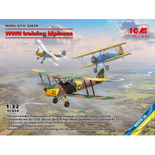 ICM ICM - WWII training biplanes (Bücker Bü 131D, DH.82A Tiger Moth, Stearman PT-17) - 1:32