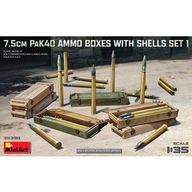 MiniArt MiniArt - 7,5cm PaK40 Ammo Boxes with Shells - Set 1 - 1:35