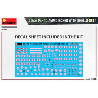 MiniArt 7,5cm PaK40 Ammo Boxes with Shells - Set 1 - 1:35