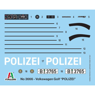 Italeri VW Golf I Polizei - 1:24