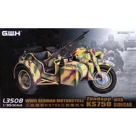 Great Wall Hobby  G.W.H. - WWII German Motorcycle Zündapp KS750 with Sidecar - 1:35