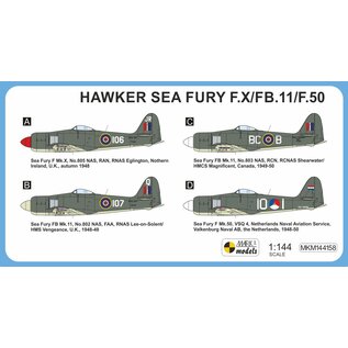 Mark I. Hawker Sea Fury F.X/FB.11 "Early Schemes" - 1:144
