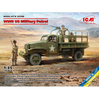 ICM WWII US Military Patrol (G7107 with MG M1919A4) - 1:35