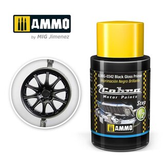 AMMO by MIG Cobra Motor Paints - Black Gloss Primer