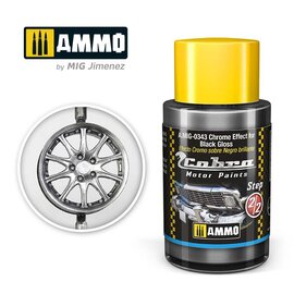 AMMO by MIG AMMO - Cobra Motor Paints - Chrome Effect for Black Gloss