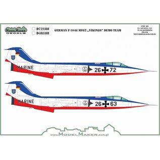 Modelmaker Decals German F-104G MFG2 "Vikings" Demo-Team - 1:72