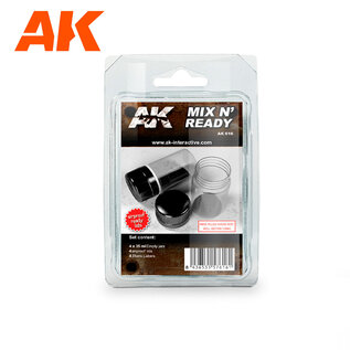 AK Interactive Mischfläschchen 35ml mit Deckel (4 Stck.)