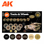 AK Interactive 3rd Gen. Acryl. Set "Tracks and Wheels"