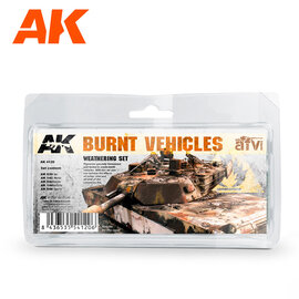AK Interactive AK Interactive - Burnt Vehicles - Pigment Weathering Set