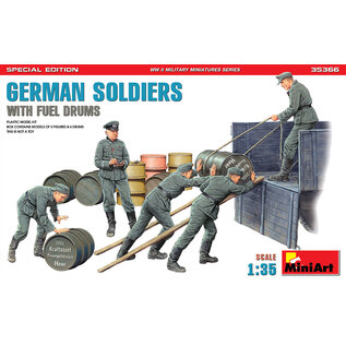 MiniArt German Soldiers with Fuel Drums - 1:35