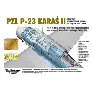 Mirage Hobby PZL P-23 Karaś II 1939 version with an additional antenna and Świątecki bomb carrier - 1:48