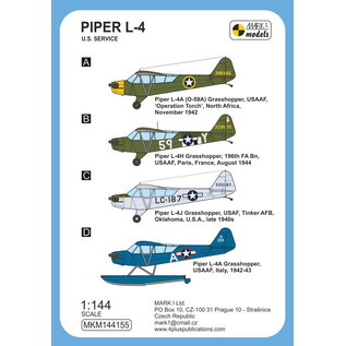 Mark I. Piper L-4 Grasshopper "U.S. Service" - 1:144