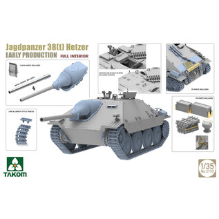 TAKOM Jagdpanzer 38(t) Hetzer Early Production Full Interior - 1:35
