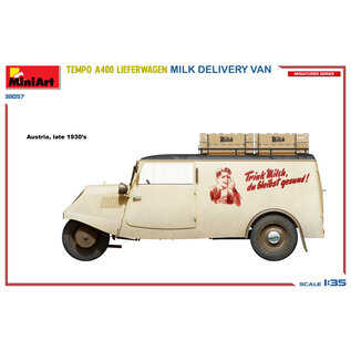 MiniArt Tempo A400 Lieferwagen Milk Delivery Van - 1:35