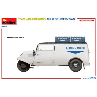 MiniArt Tempo A400 Lieferwagen Milk Delivery Van - 1:35