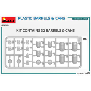 MiniArt Plastic Barrels and Cans - 1:48