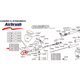 Harder & Steenbeck Harder & Steenbeck - Luftkopf, komplett für 0,4mm Düse