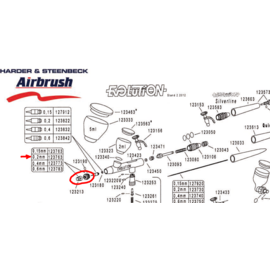 Harder & Steenbeck Harder & Steenbeck - Luftkopf, komplett für 0,2mm Düse