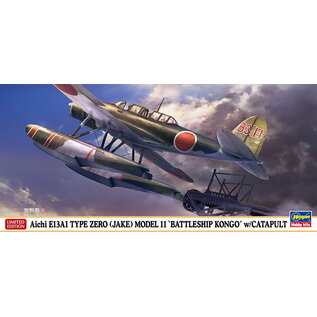 Hasegawa Aichi E13A1 Type Zero (Jake) Model 11 "Battleship Kongo" w/Catapult - 1:72