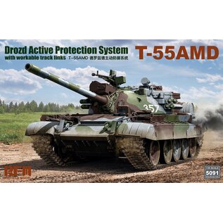 Ryefield Model T-55AMD Drozd APS w/workable track links - 1:35