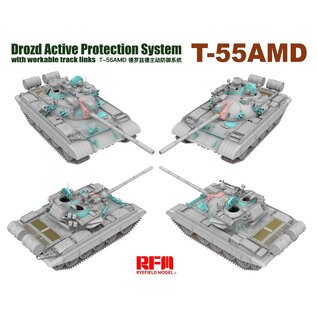 Ryefield Model T-55AMD Drozd APS w/workable track links - 1:35