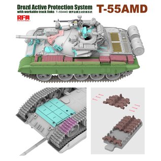 Ryefield Model T-55AMD Drozd APS w/workable track links - 1:35