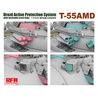 Ryefield Model T-55AMD Drozd APS w/workable track links - 1:35