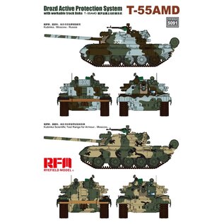 Ryefield Model T-55AMD Drozd APS w/workable track links - 1:35