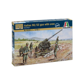 Italeri Italeri - Italian 90/53 Gun with crew - 1:72