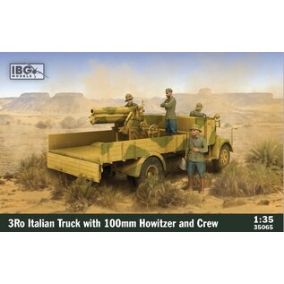 IBG Models 3Ro Italian Truck w/ 100mm Howitzer & Crew - 1:35